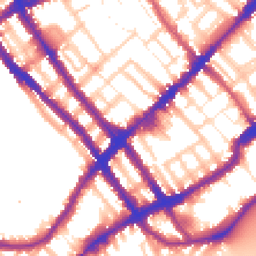 Daytime road noise heatmap for SW10 9EN