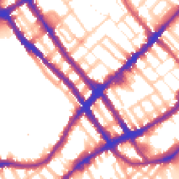 Daytime road noise heatmap for SW10 9EU