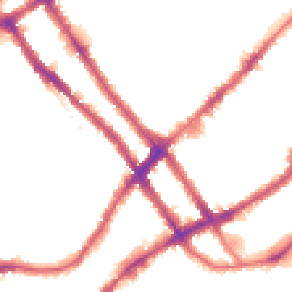 Night-time road noise heatmap for SW10 9EU