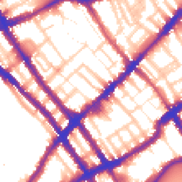 Daytime road noise heatmap for SW10 9FW