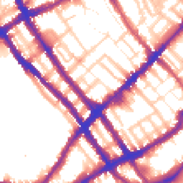 Daytime road noise heatmap for SW10 9HN