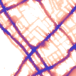 Daytime road noise heatmap for SW10 9HT