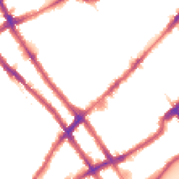 Night-time road noise heatmap for SW10 9HT