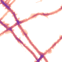 Night-time road noise heatmap for SW10 9LA