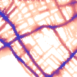 Daytime road noise heatmap for SW10 9LW