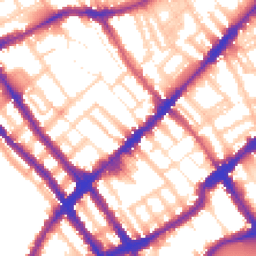 Daytime road noise heatmap for SW10 9NR