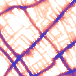 Daytime road noise heatmap for SW10 9PT