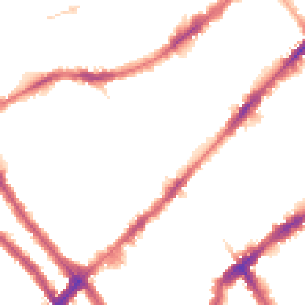 Night-time road noise heatmap for SW10 9RS