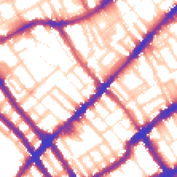 Daytime road noise heatmap for SW10 9SN