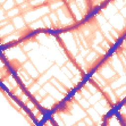 Daytime road noise heatmap for SW10 9SP