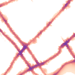 Night-time road noise heatmap for SW10 9TN