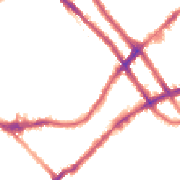 Night-time road noise heatmap for SW10 9UN