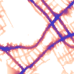 Daytime road noise heatmap for SW10 9UP
