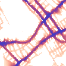 Daytime road noise heatmap for SW10 9UR