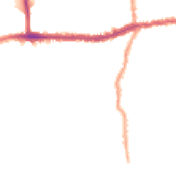 Night-time road noise heatmap for SW14 7AD