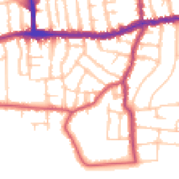 Daytime road noise heatmap for SW14 7AE