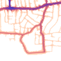 Daytime road noise heatmap for SW14 7AF