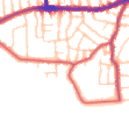 Daytime road noise heatmap for SW14 7AN