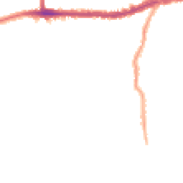 Night-time road noise heatmap for SW14 7AQ