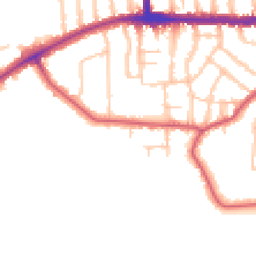 Daytime road noise heatmap for SW14 7AT