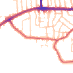 Daytime road noise heatmap for SW14 7AX