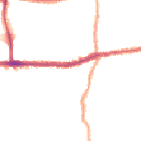 Night-time road noise heatmap for SW14 7AY
