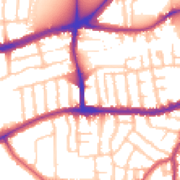 Daytime road noise heatmap for SW14 7BZ