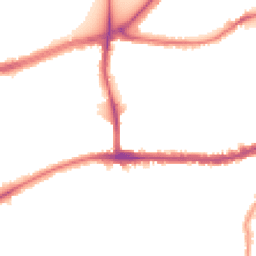 Night-time road noise heatmap for SW14 7BZ