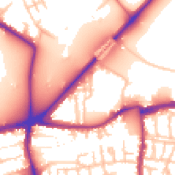 Daytime road noise heatmap for SW14 7DB