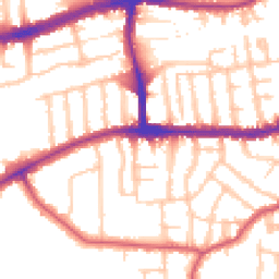 Daytime road noise heatmap for SW14 7DN