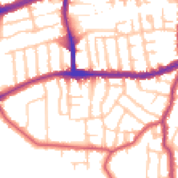 Daytime road noise heatmap for SW14 7DQ