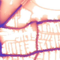 Daytime road noise heatmap for SW14 7HD