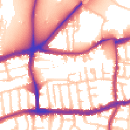 Daytime road noise heatmap for SW14 7HL