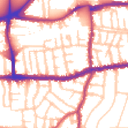 Daytime road noise heatmap for SW14 7JL