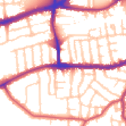 Daytime road noise heatmap for SW14 7JX
