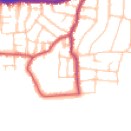 Daytime road noise heatmap for SW14 7LH