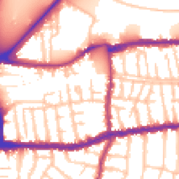 Daytime road noise heatmap for SW14 7LT