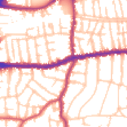 Daytime road noise heatmap for SW14 7PQ