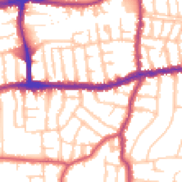 Daytime road noise heatmap for SW14 7PR