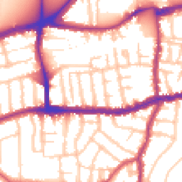 Daytime road noise heatmap for SW14 7RH