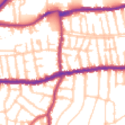 Daytime road noise heatmap for SW14 8AE