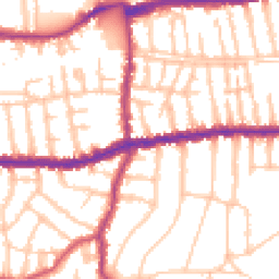 Daytime road noise heatmap for SW14 8AG