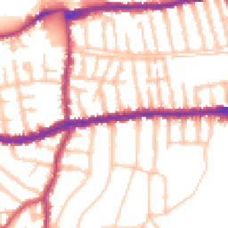 Daytime road noise heatmap for SW14 8AN