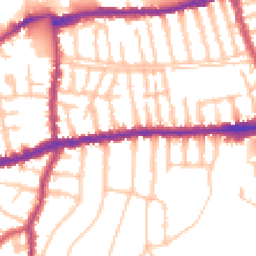 Daytime road noise heatmap for SW14 8AW