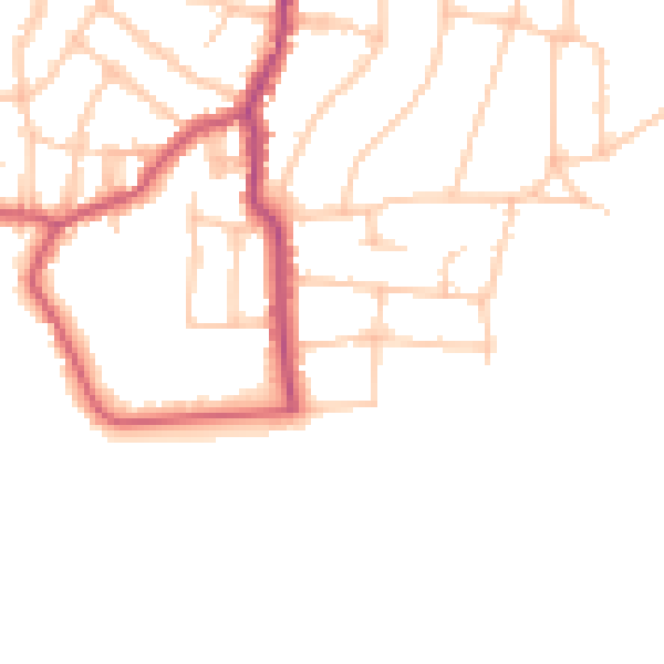 Daytime road noise heatmap for SW14 8BH