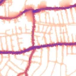 Daytime road noise heatmap for SW14 8JP