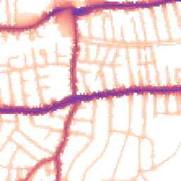 Daytime road noise heatmap for SW14 8JS
