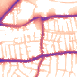 Daytime road noise heatmap for SW14 8LH