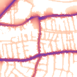Daytime road noise heatmap for SW14 8LW