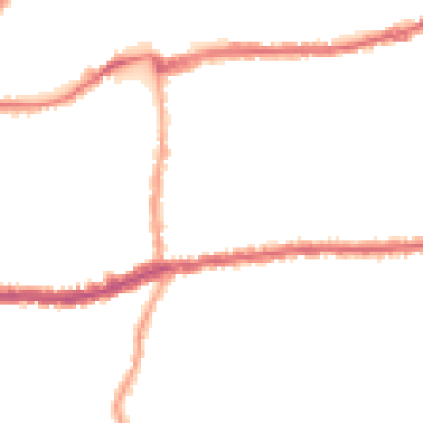 Night-time road noise heatmap for SW14 8NW